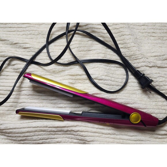 Original Bed Head TIGI Mini Hair Crimper Iron Pink/Yellow BH344 - Tested & Hot! - Picture 4 of 11